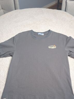 Aelfric Eden Men's Short Sleeve Tee in Charcoal with Small Yellow Logo